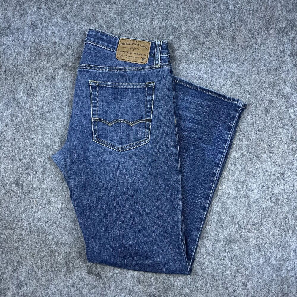 American Eagle Men's Jeans Original Boot Cut Medium Wash Casual Denim Size 32x32